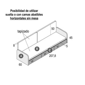Cajonera para cama abatible GAMES con cojines 406 300x300 - Cajonera para cama abatible GAMES con cojines