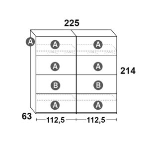 Armario 2 puertas correderas 225cm BOSTON DK46 300x300 - Armario 2 puertas correderas 225cm BOSTON