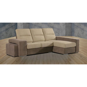 Modulo 2 plazas + Shaiselongue MELO Y 16224 Beig choco 300x300 - Modulo 2 plazas + Shaiselongue MELO