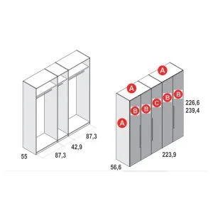 CAMA ABATIBLE VERTICAL 90×190 F60 RMB - Muebles Carisma