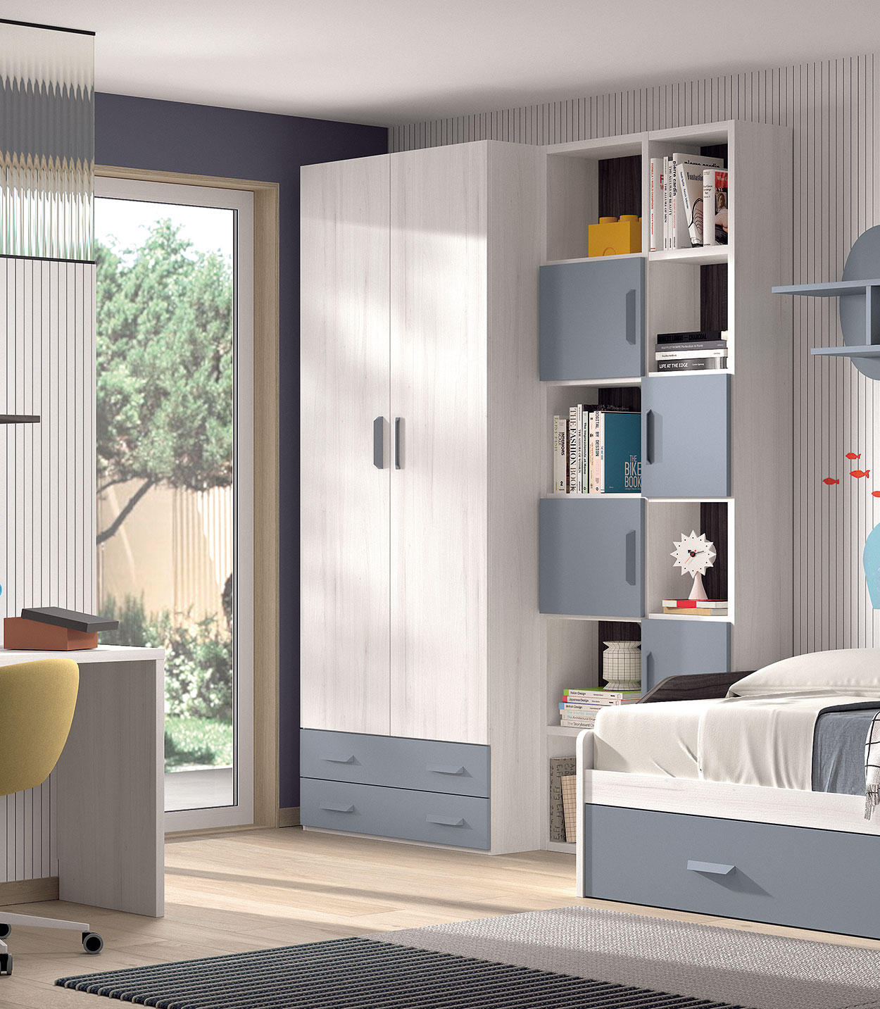 Armario dormitorio 2 puertas con 2 cajones de 80 cm. ❤️ 191,08€ 2024