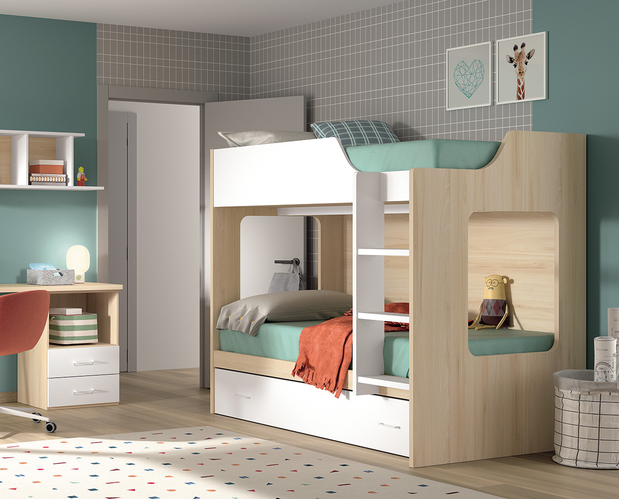 Litera Tren 3 Camas para Habitaciones Infantiles