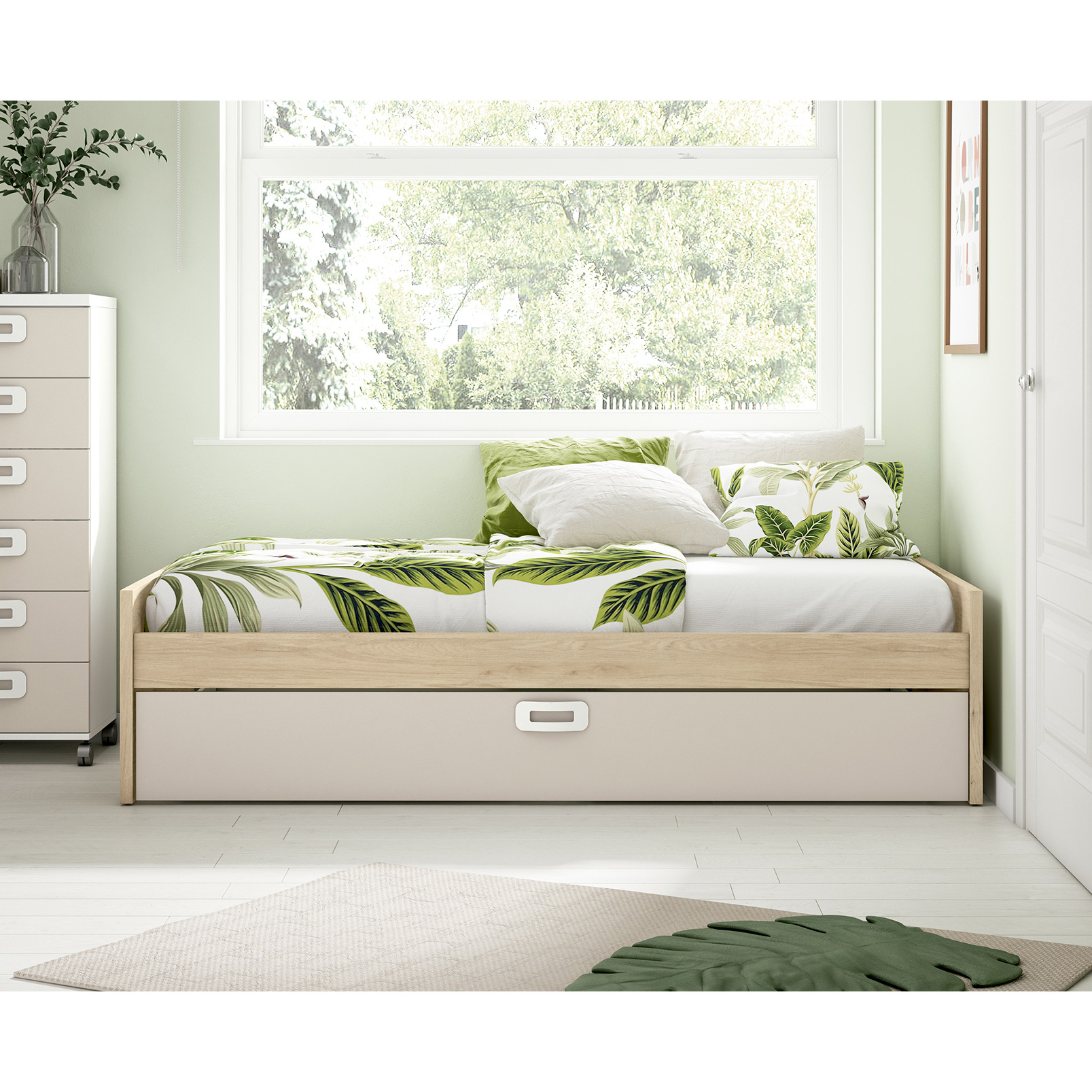 Cama nido ALTERNATIVE con somier de arrastre 90 x 190.